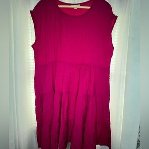 Fuschia Cup Sleeve Dress